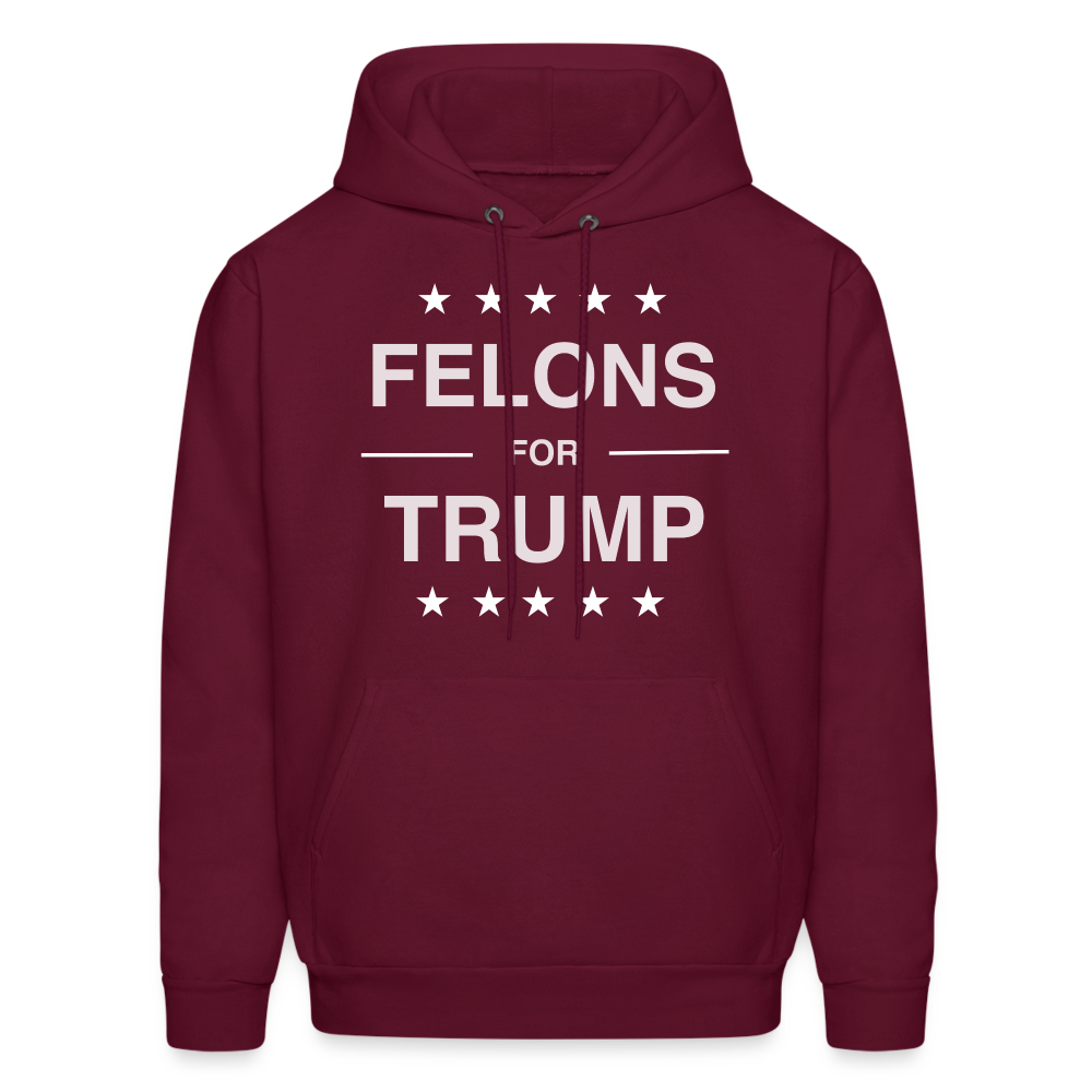 Felons for Trump Hoodie - burgundy