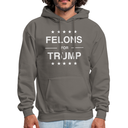 Felons for Trump Hoodie - asphalt gray