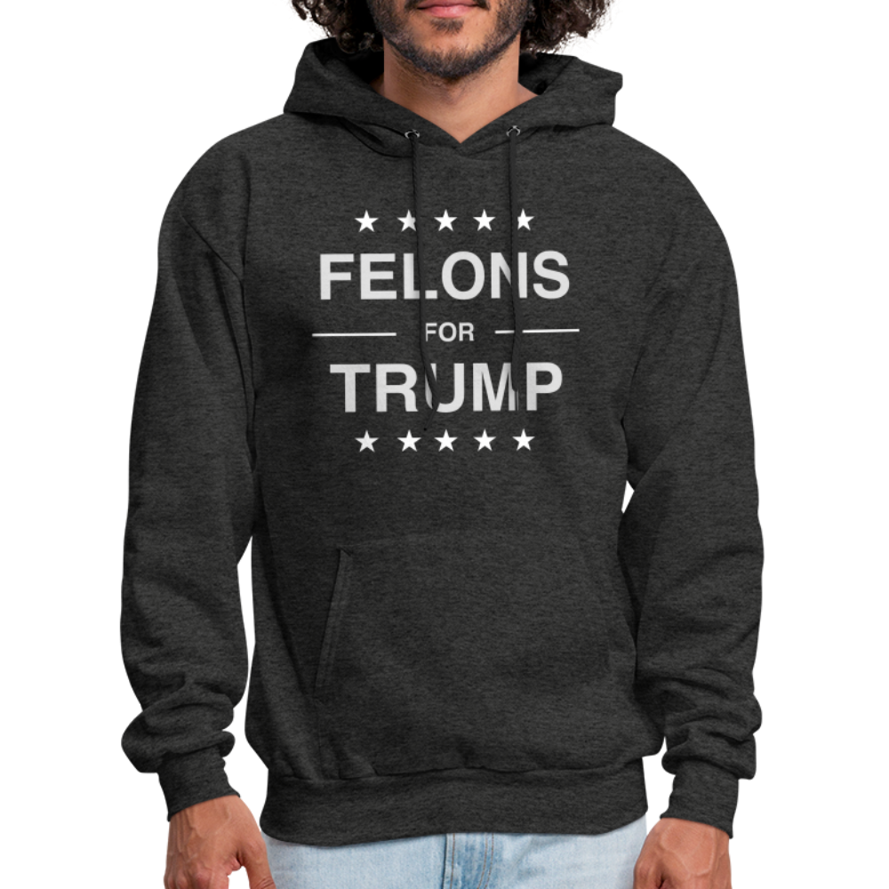 Felons for Trump Hoodie - charcoal grey