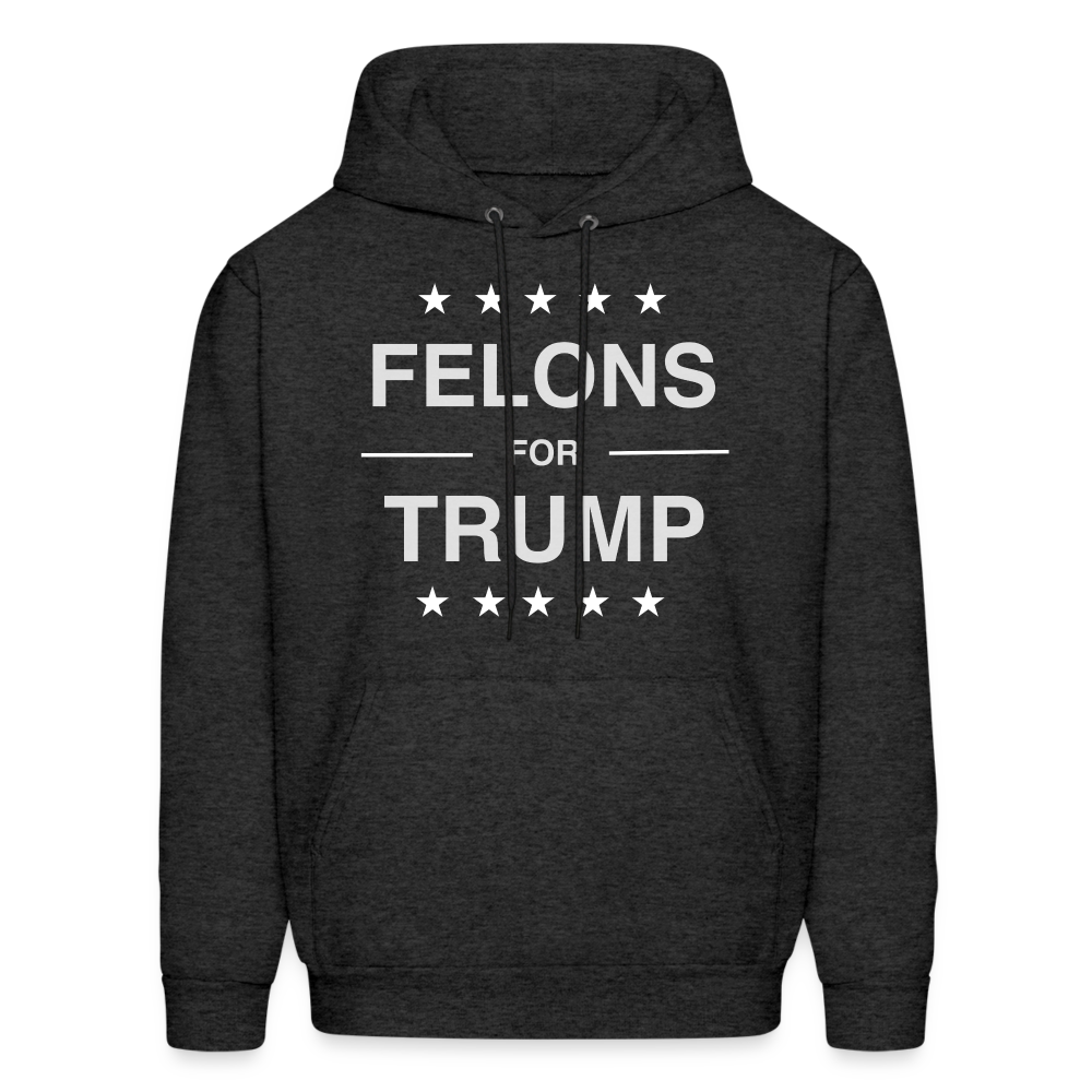 Felons for Trump Hoodie - charcoal grey