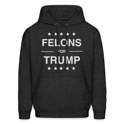 Felons for Trump Hoodie - charcoal grey