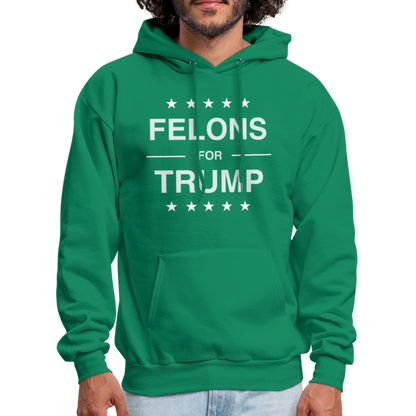 Felons for Trump Hoodie - kelly green