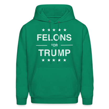 Felons for Trump Hoodie - kelly green