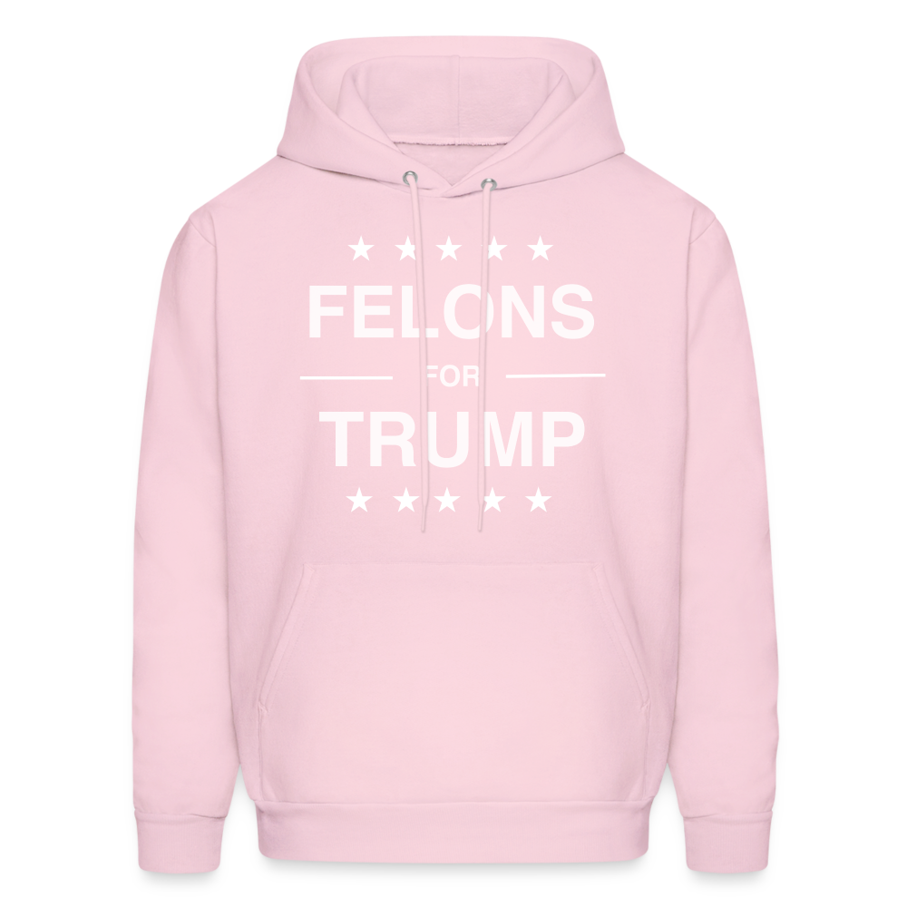 Felons for Trump Hoodie - pale pink