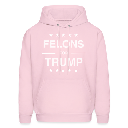 Felons for Trump Hoodie - pale pink