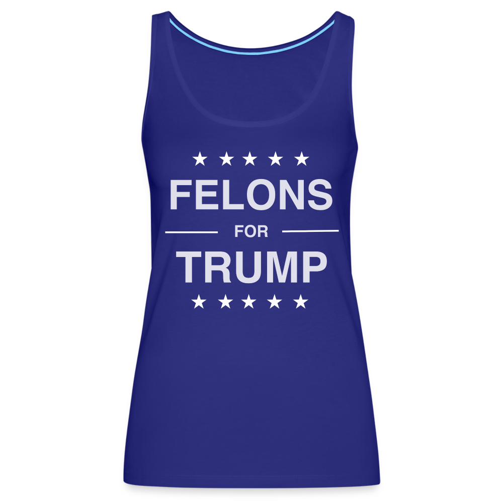 Felons for Trump Women’s Premium Tank Top - royal blue