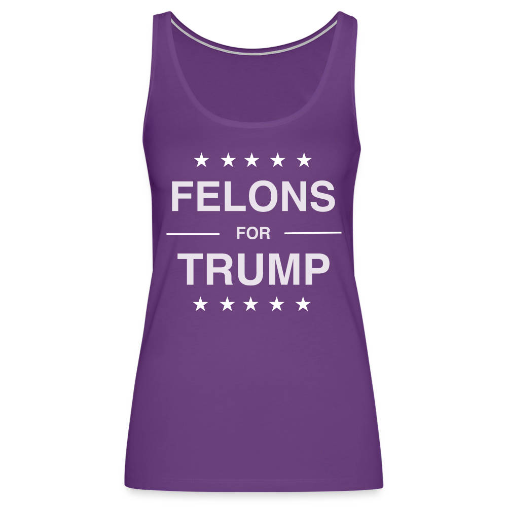 Felons for Trump Women’s Premium Tank Top - purple