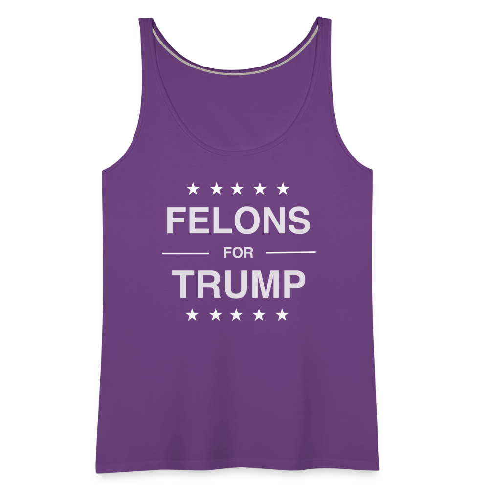 Felons for Trump Women’s Premium Tank Top - purple