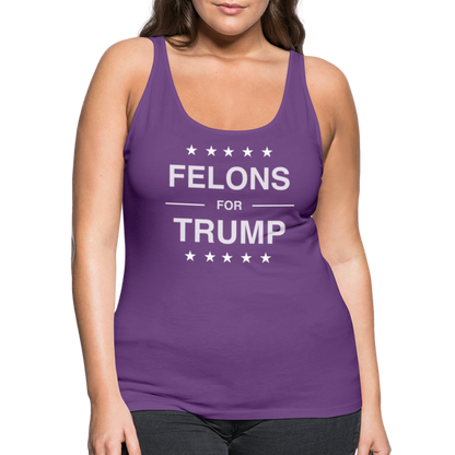 Felons for Trump Women’s Premium Tank Top - purple