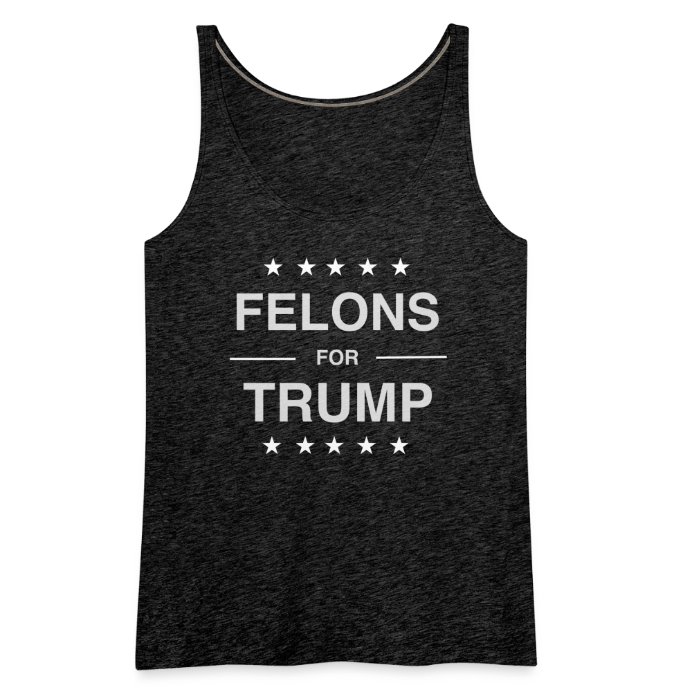 Felons for Trump Women’s Premium Tank Top - charcoal grey