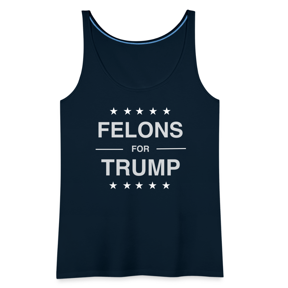 Felons for Trump Women’s Premium Tank Top - deep navy