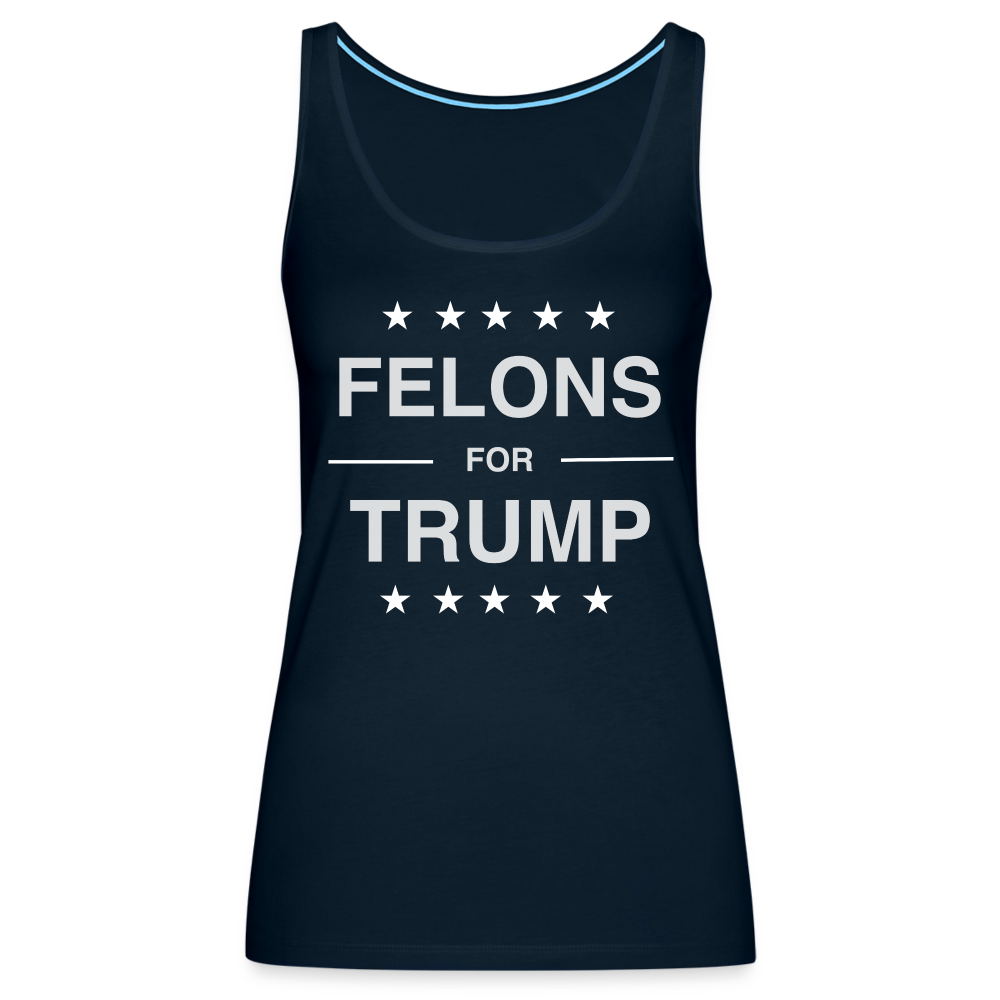 Felons for Trump Women’s Premium Tank Top - deep navy