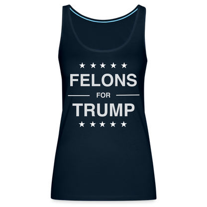 Felons for Trump Women’s Premium Tank Top - deep navy