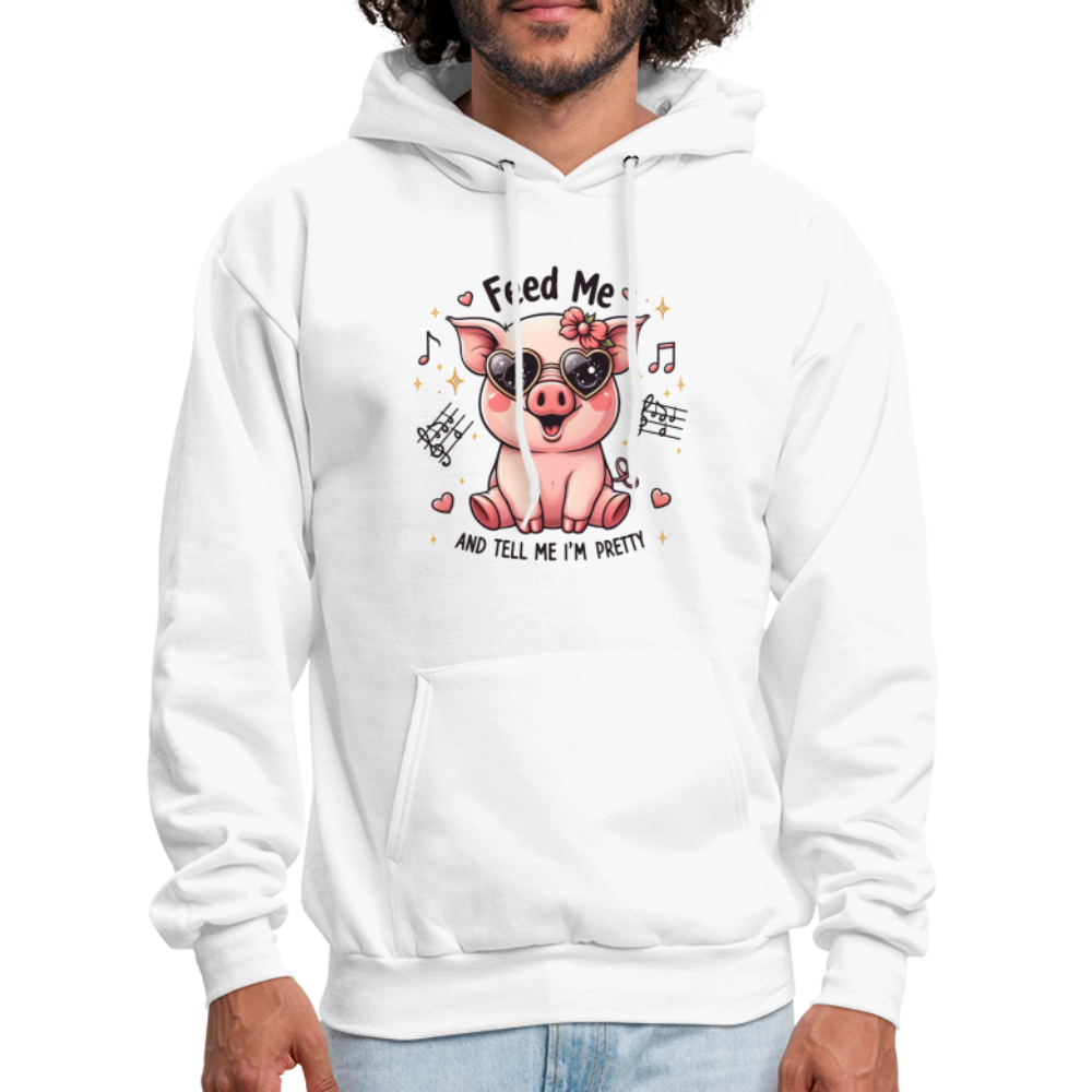 Feed Me and Tell Me I'm Pretty Hoodie - white