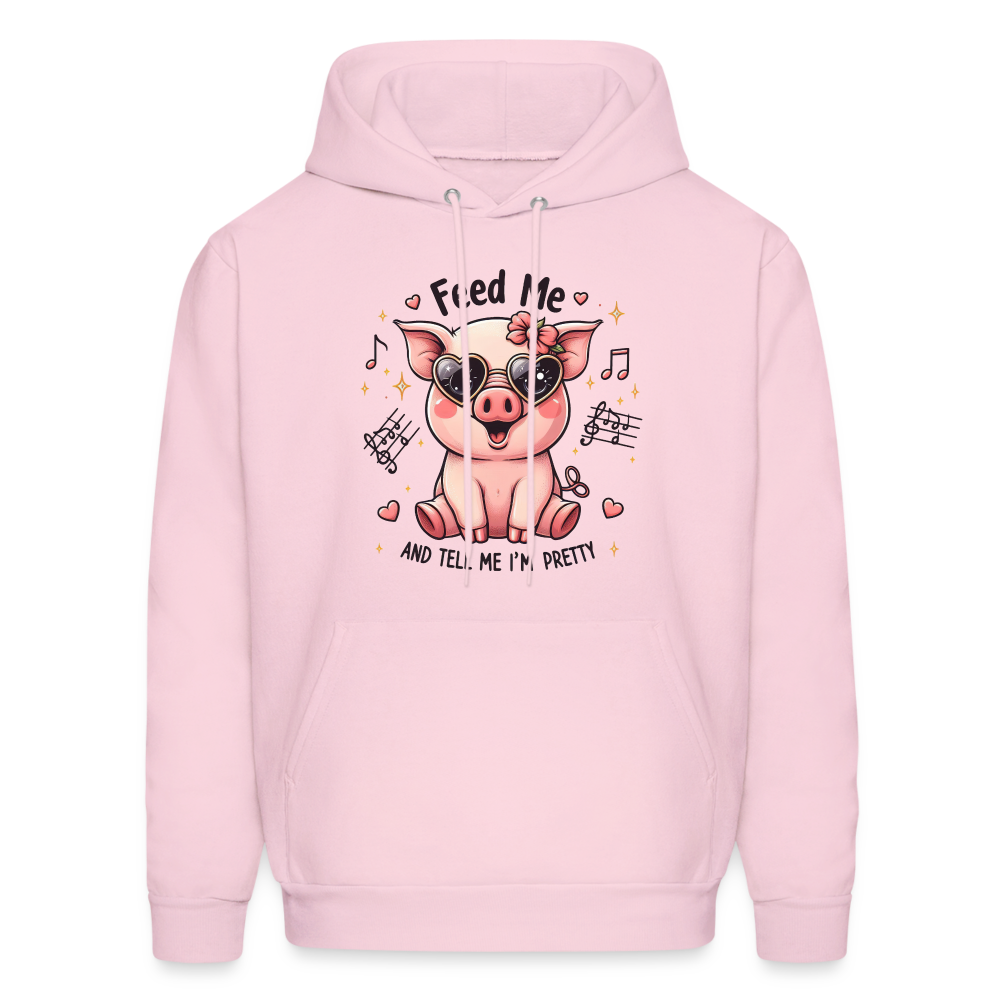 Feed Me and Tell Me I'm Pretty Hoodie - pale pink