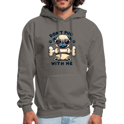 Don't Pug  With Me Hoodie (Pug with Attitude) - asphalt gray