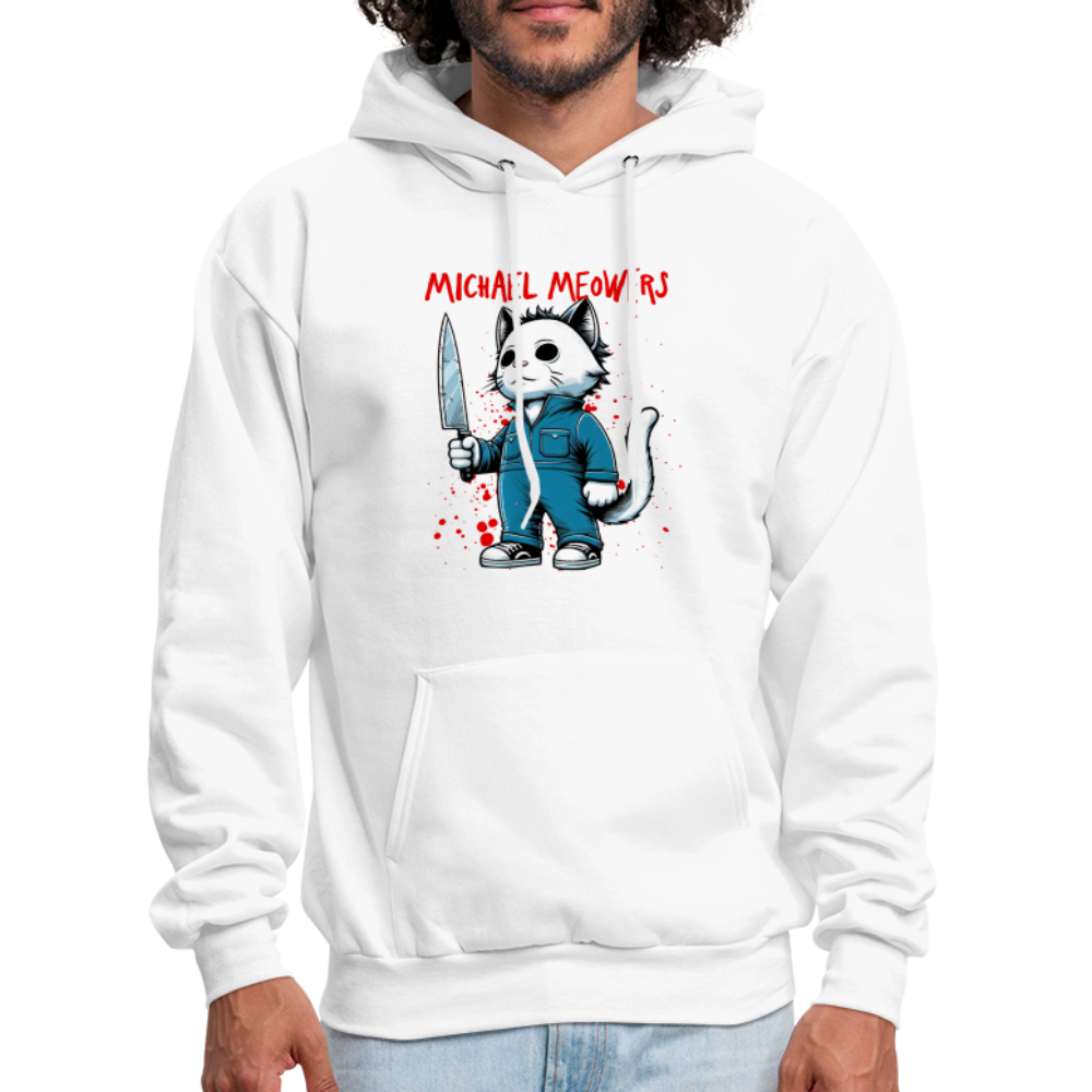 Michael Meowers Hoodie Scary Cat Halloween Cat Lover Color: white