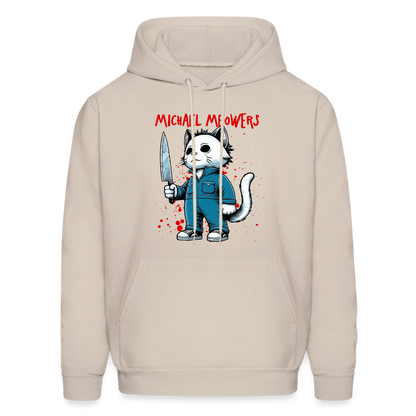 Michael Meowers Hoodie Scary Cat Halloween Cat Lover - Sand