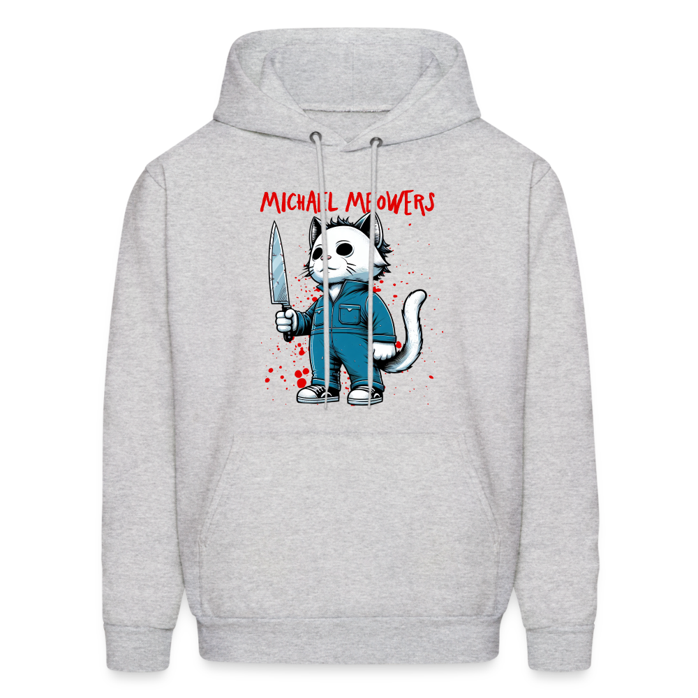 Michael Meowers Hoodie Scary Cat Halloween Cat Lover - ash 