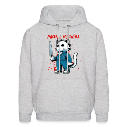 Michael Meowers Hoodie Scary Cat Halloween Cat Lover - ash 