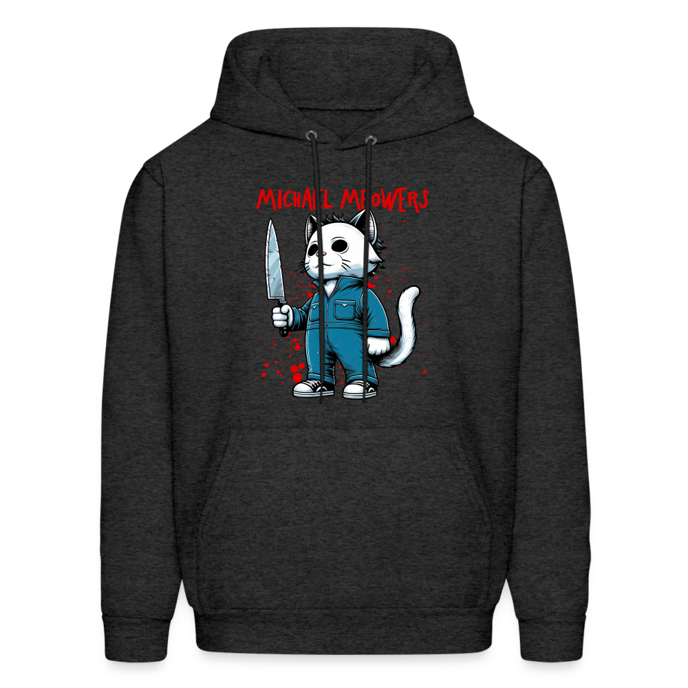 Michael Meowers Hoodie Scary Cat Halloween Cat Lover Color: charcoal grey