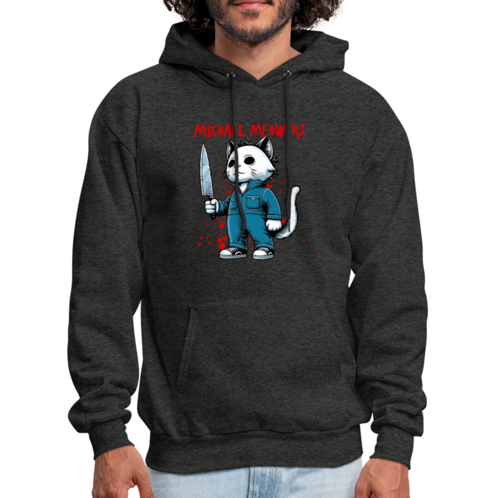 Michael Meowers Hoodie Scary Cat Halloween Cat Lover - charcoal grey