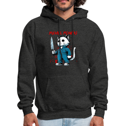 Michael Meowers Hoodie Scary Cat Halloween Cat Lover - charcoal grey