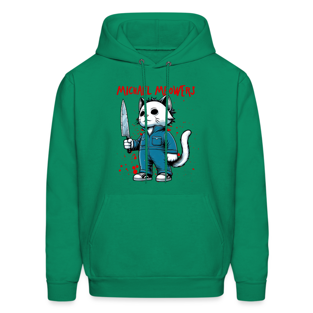 Michael Meowers Hoodie Scary Cat Halloween Cat Lover Color: kelly green