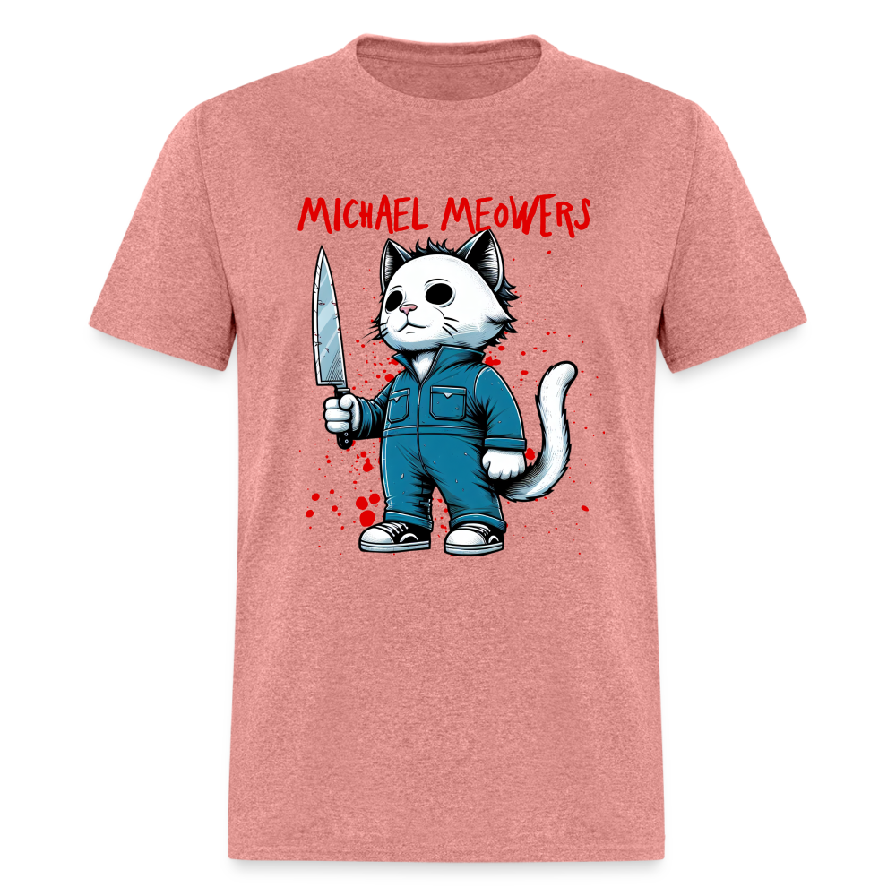 Michael Meowers T-Shirt Scary Cat Halloween Cat Lover - heather mauve