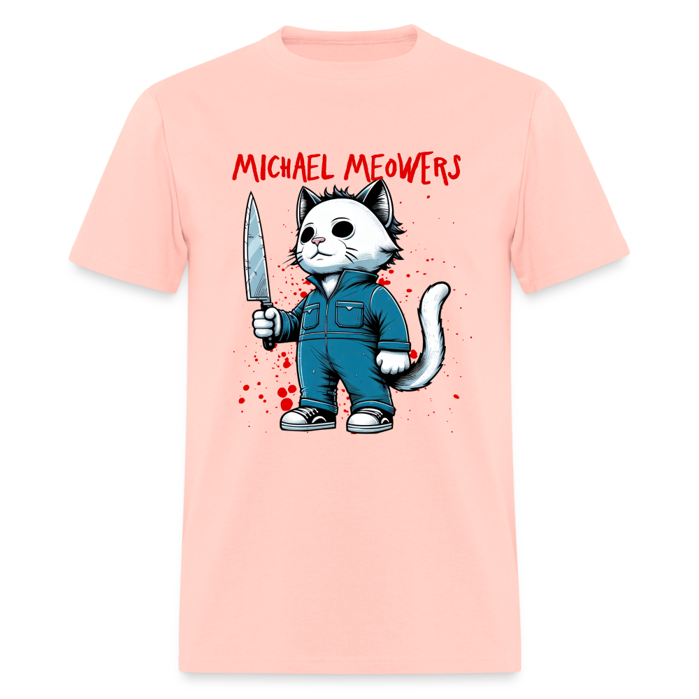 Michael Meowers T-Shirt Scary Cat Halloween Cat Lover - blush pink 