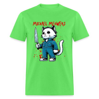 Michael Meowers T-Shirt Scary Cat Halloween Cat Lover - kiwi