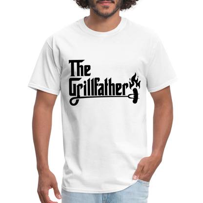 The Grillfather T-Shirt (BBQ Grilling Dad) - white