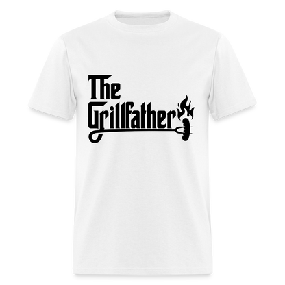 The Grillfather T-Shirt (BBQ Grilling Dad) - white