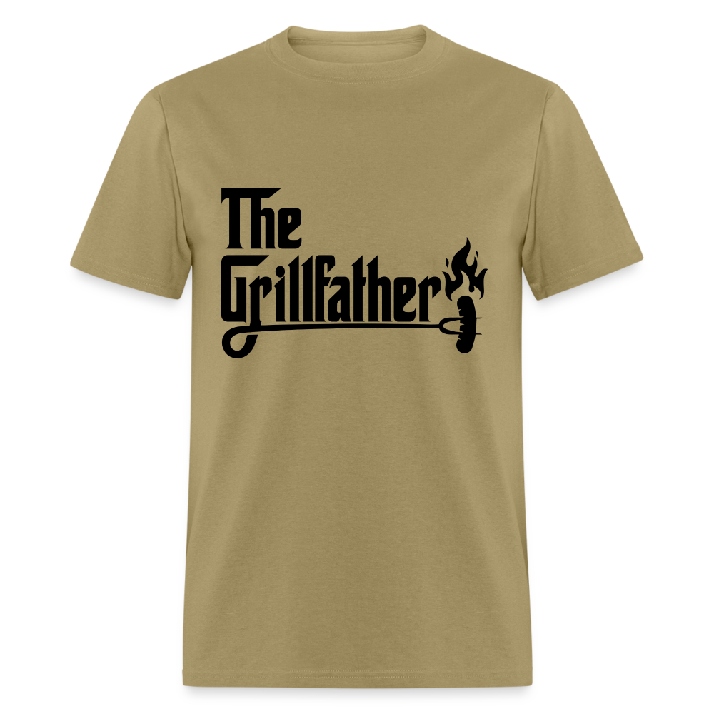 The Grillfather T-Shirt (BBQ Grilling Dad) - khaki