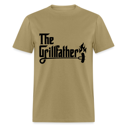 The Grillfather T-Shirt (BBQ Grilling Dad) - khaki