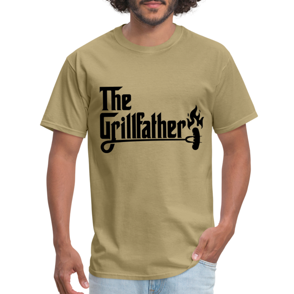 The Grillfather T-Shirt (BBQ Grilling Dad) - khaki