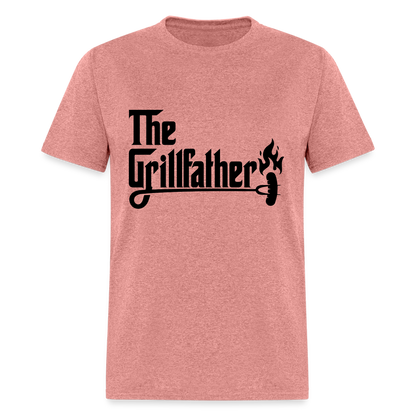 The Grillfather T-Shirt (BBQ Grilling Dad) - heather mauve