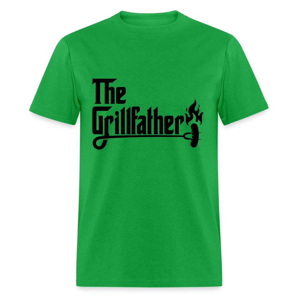 The Grillfather T-Shirt (BBQ Grilling Dad) - bright green