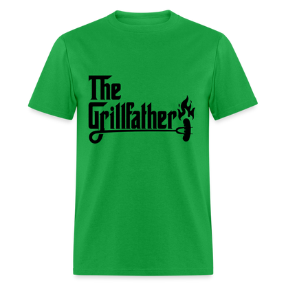 The Grillfather T-Shirt (BBQ Grilling Dad) - bright green