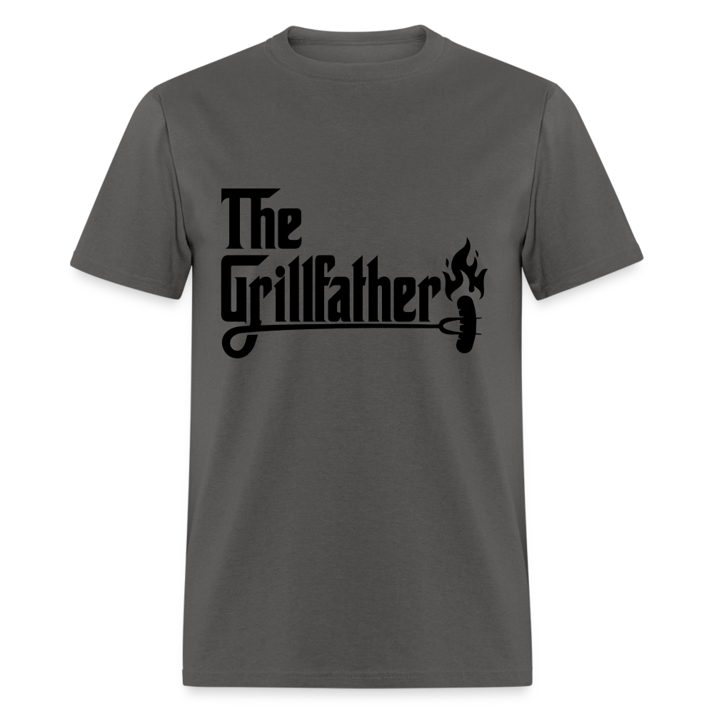 The Grillfather T-Shirt (BBQ Grilling Dad) - charcoal