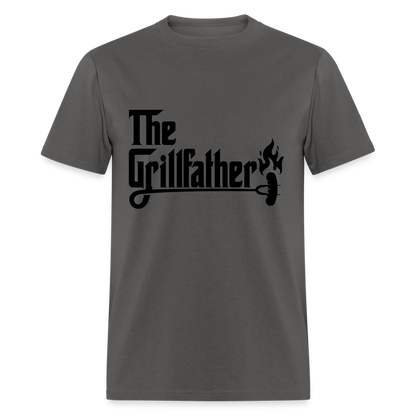 The Grillfather T-Shirt (BBQ Grilling Dad) - charcoal