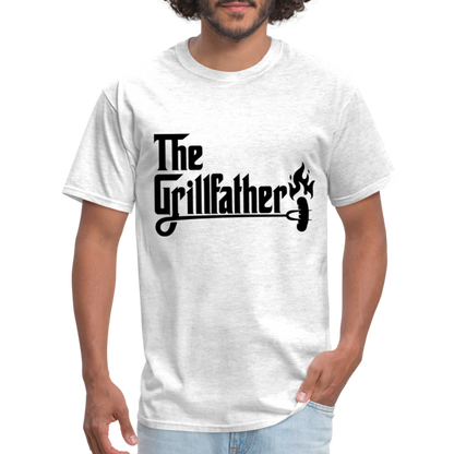 The Grillfather T-Shirt (BBQ Grilling Dad) - light heather gray