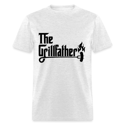 The Grillfather T-Shirt (BBQ Grilling Dad) - light heather gray