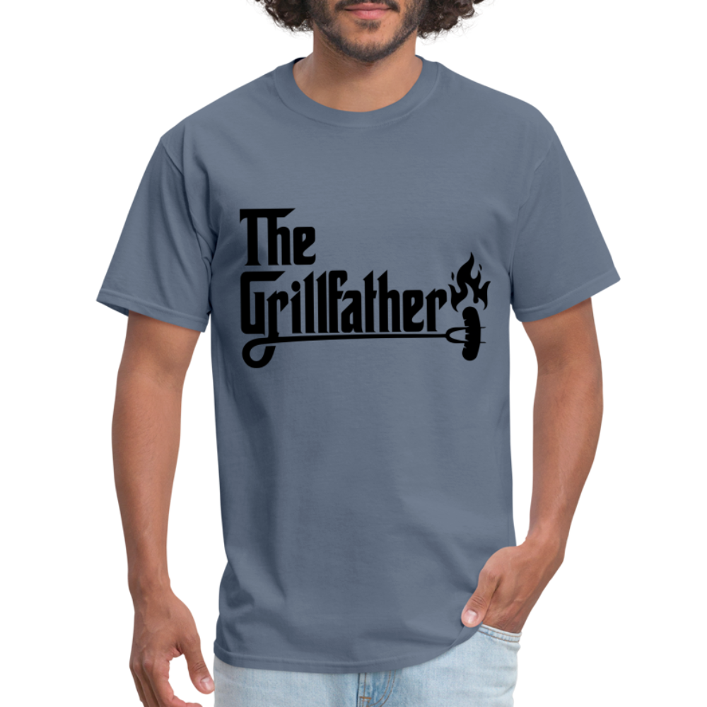 The Grillfather T-Shirt (BBQ Grilling Dad) - denim