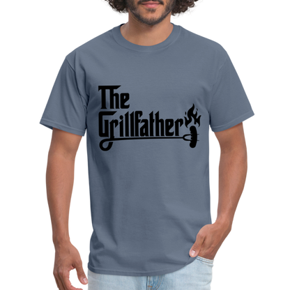 The Grillfather T-Shirt (BBQ Grilling Dad) - denim