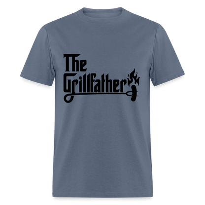 The Grillfather T-Shirt (BBQ Grilling Dad) - denim