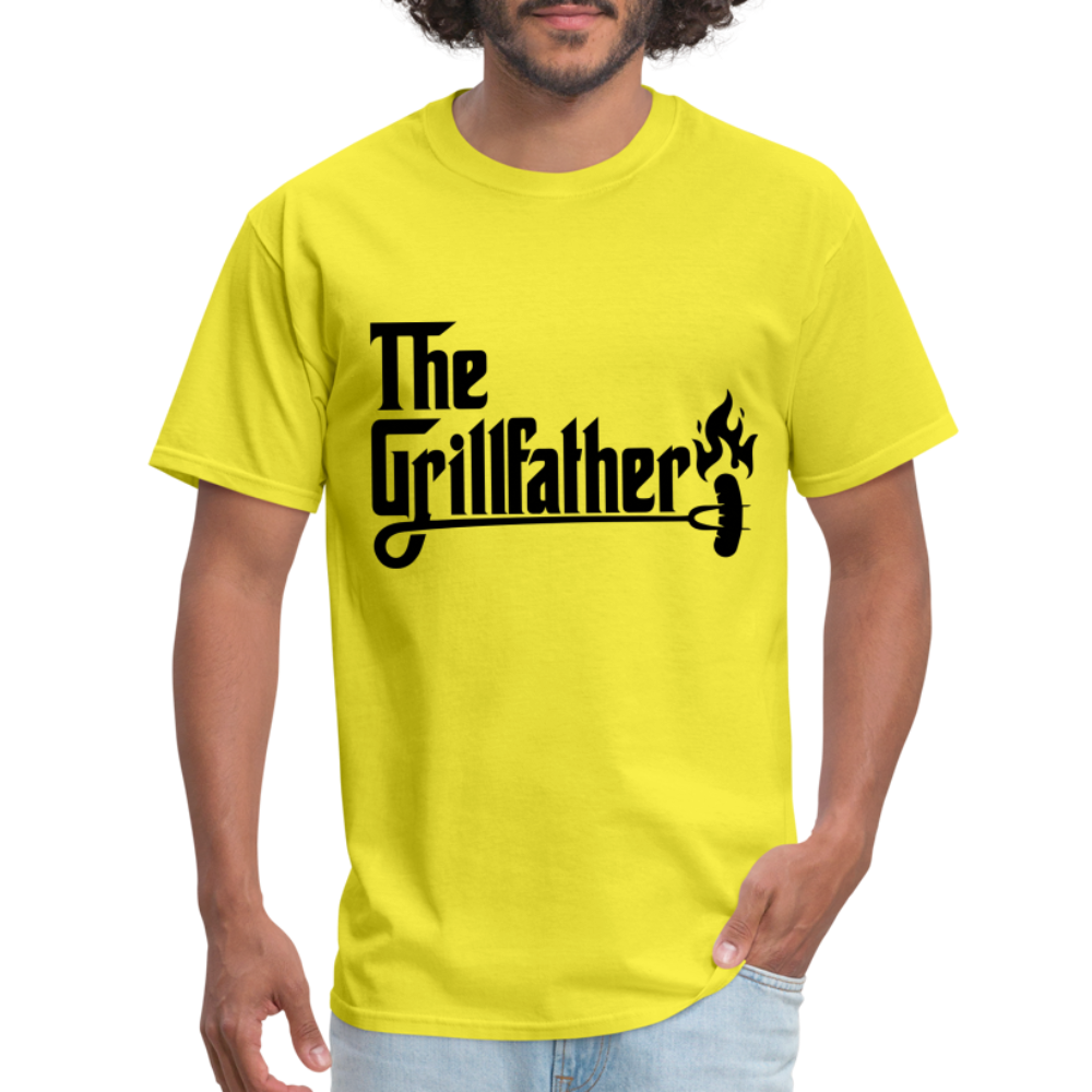 The Grillfather T-Shirt (BBQ Grilling Dad) - yellow