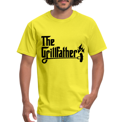 The Grillfather T-Shirt (BBQ Grilling Dad) - yellow