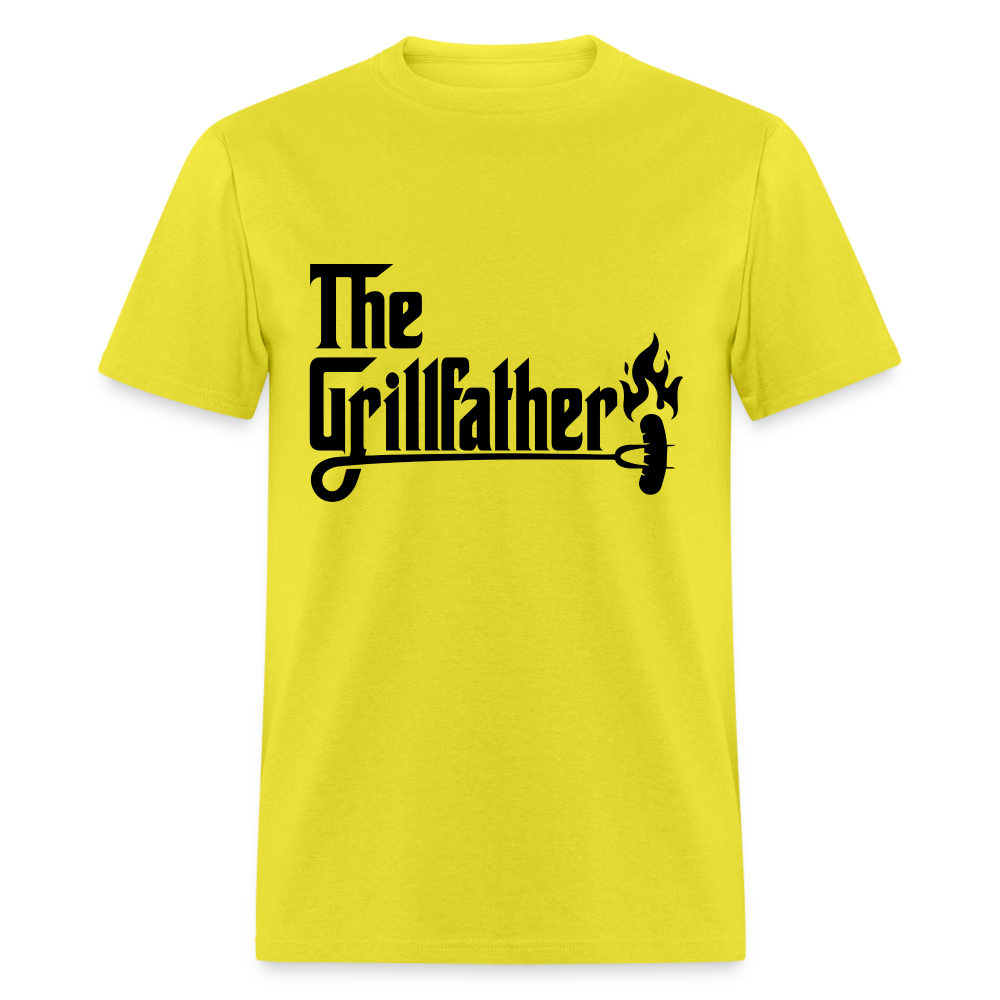 The Grillfather T-Shirt (BBQ Grilling Dad) - yellow