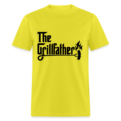 The Grillfather T-Shirt (BBQ Grilling Dad) - yellow